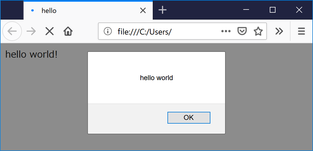 ブラウザの表示